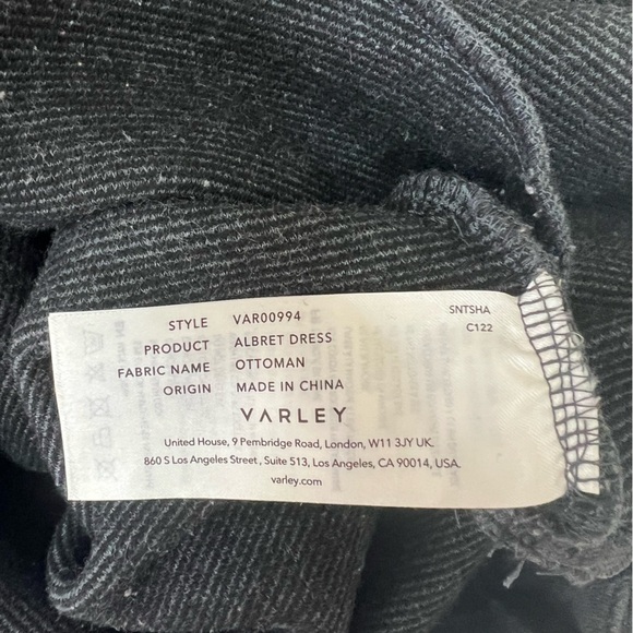 Varley Albret Sweatshirt Dress Ottoman Fabric in Dark Charcoal Gray Marl, size S - Picture 14 of 14